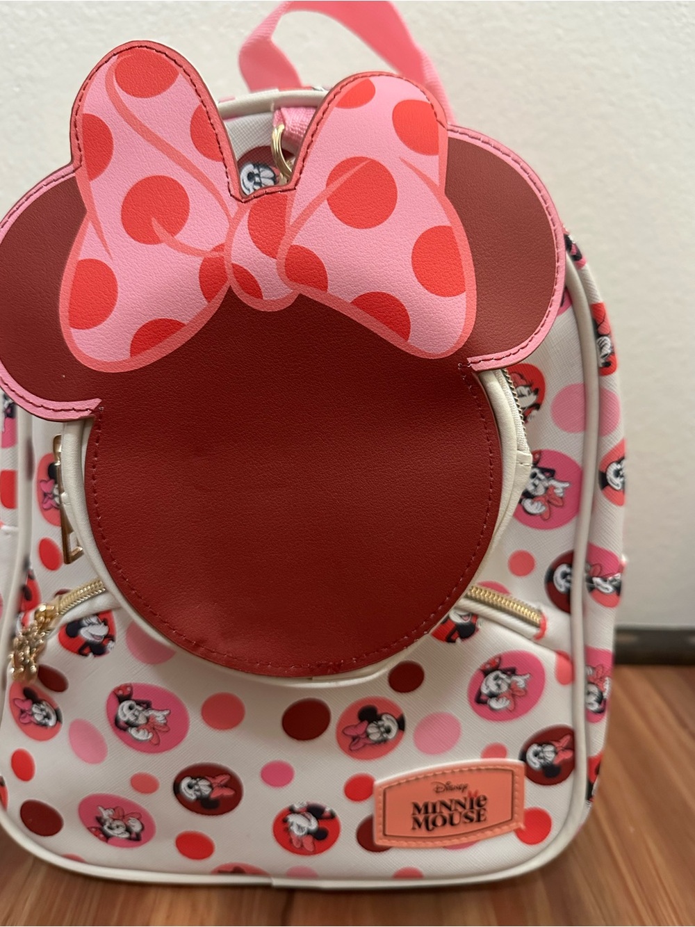 NWT Disney Minnie Mouse Polka Dot Mini Backpack and coin purse - Pink & Red - Picture 3 of 5